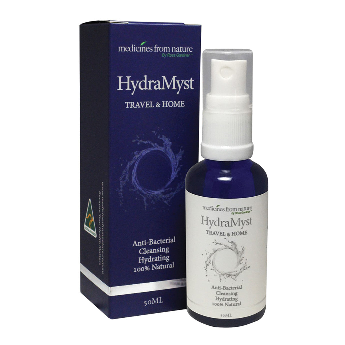 Medicines From Nature HydraMyst Travel & Home (Anti-Bacterial Colloidal Silver) Spray 50ml - Cutprice Online