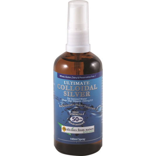 Medicines From Nature Ultimate Colloidal Silver 50ppm Spray 100ml - Cutprice Online