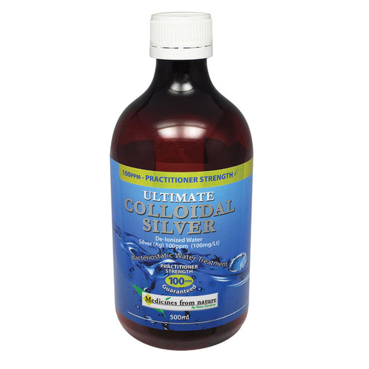 Medicines From Nature Ultimate Colloidal Silver Practitioner Strength 100ppm 500ml - Cutprice Online