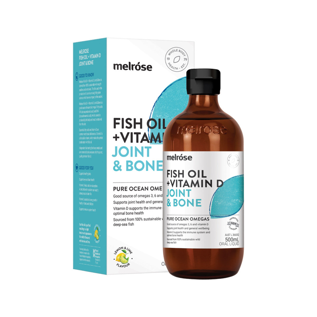 Melrose Fish Oil + Vitamin D (Joint & Bone) 500ml - Cutprice Online