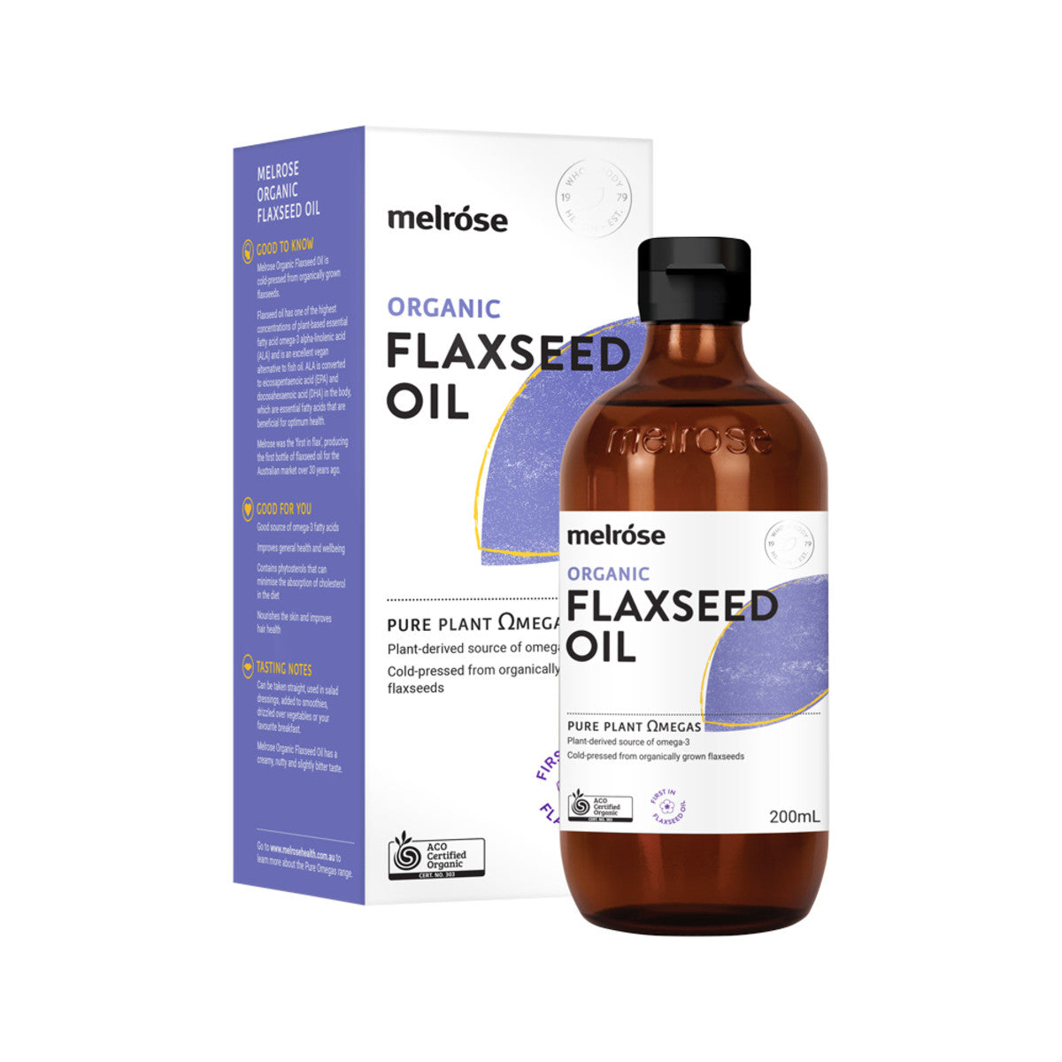 Melrose Organic Flaxseed Oil 200ml - Cutprice Online