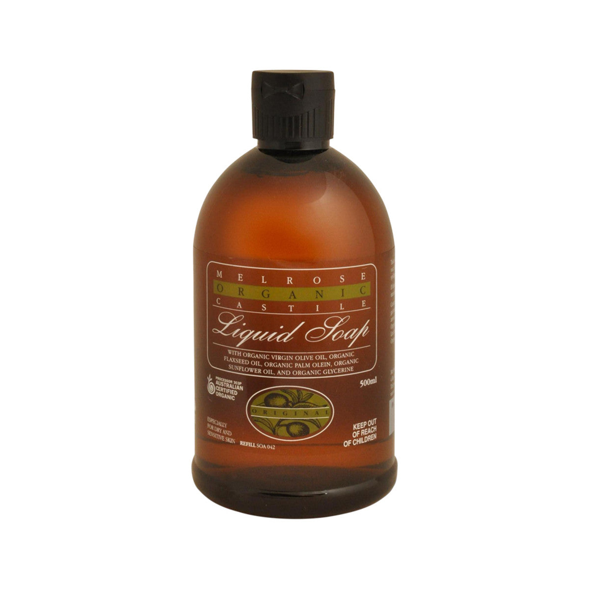 Melrose Organic Castile Liquid Soap Original Refill 500ml - Cutprice Online