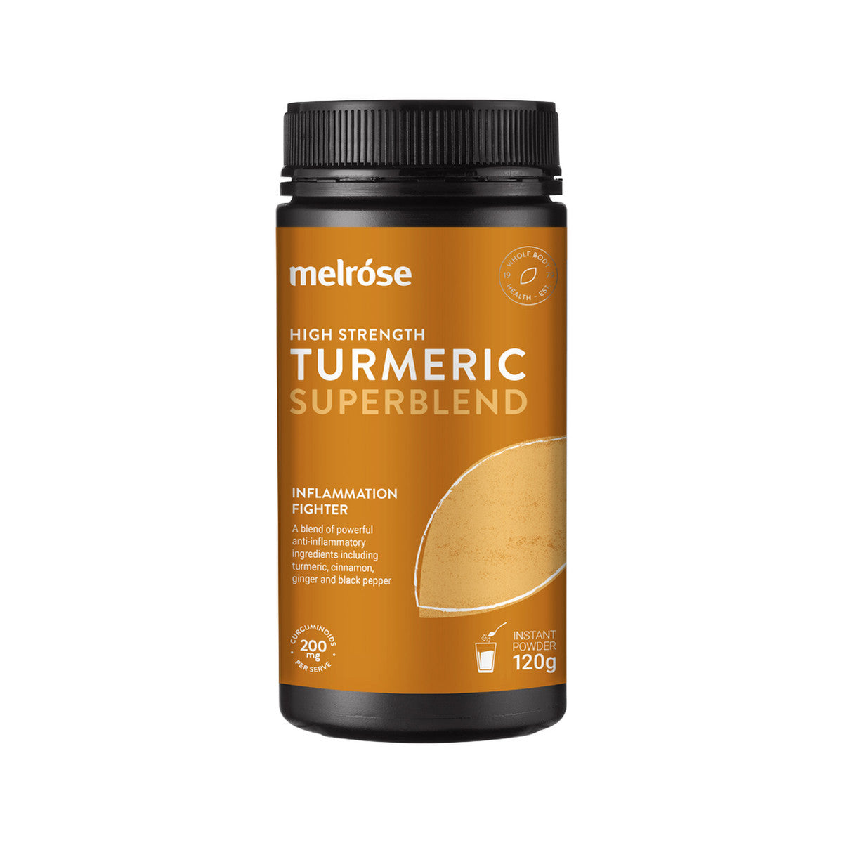 Melrose High Strength Turmeric Superblend Instant Powder 120g - Cutprice Online
