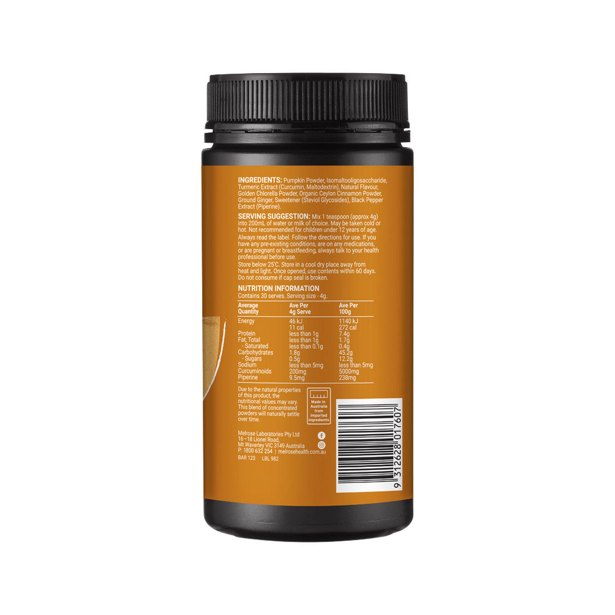 Melrose High Strength Turmeric Superblend Instant Powder 120g - Cutprice Online