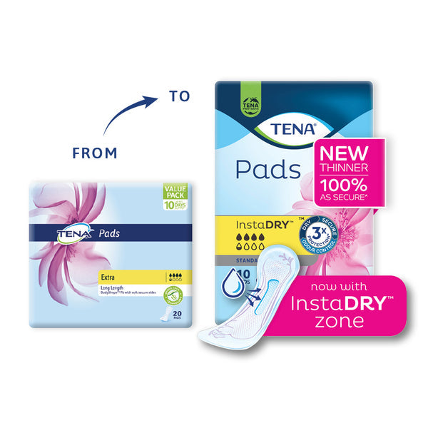TENA PAD INSTADRY STANDARD LENGTH 20PK - Cutprice Online