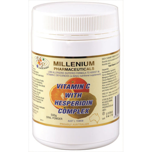 Millenium Pharmaceuticals Vitamin C with Hesperidin Complex Oral Powder 500g - Cutprice Online
