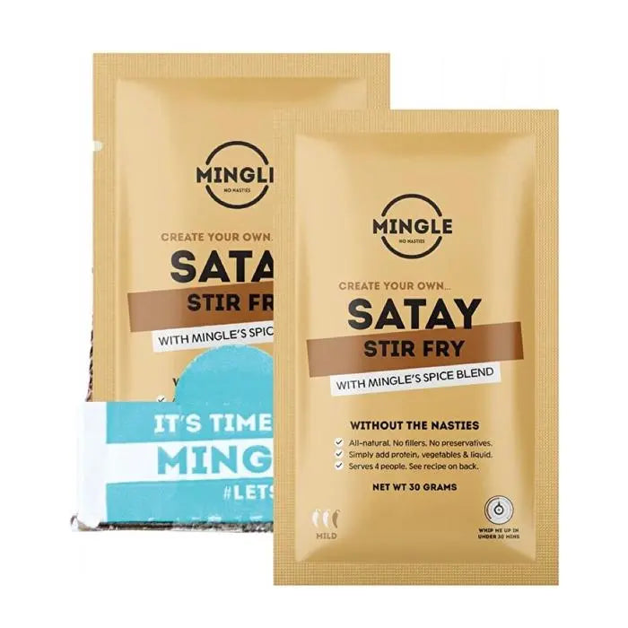 MINGLE Natural Seasoning Blend Satay Stir Fry 12x30g MINGLE
