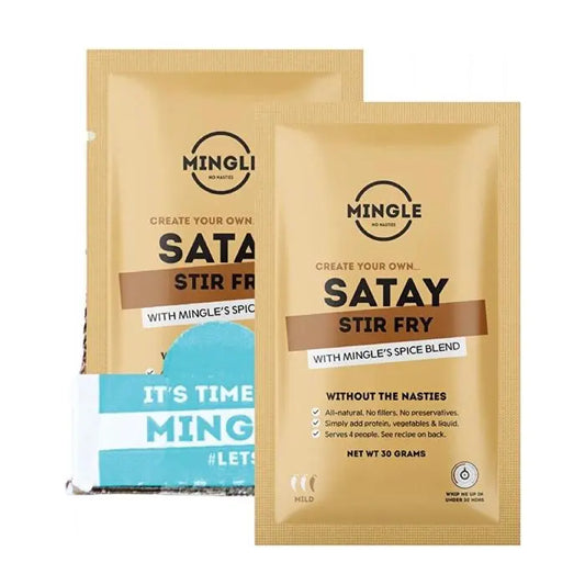 MINGLE Natural Seasoning Blend Satay Stir Fry 12x30g MINGLE