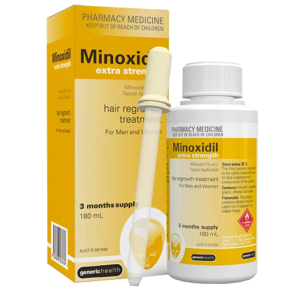 Minoxidil Extra Strength 5% Solution 180ml (3 Month Supply)