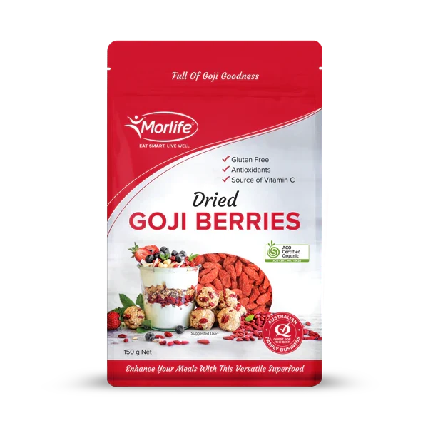 Morlife Organic Dried Goji Berries 150GM - Cutprice Online