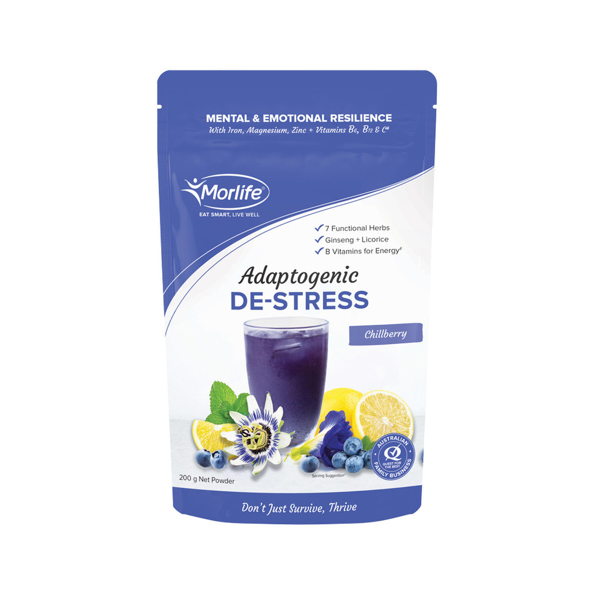 Morlife Adaptogenic De-Stress Chillberry 200g - Cutprice Online