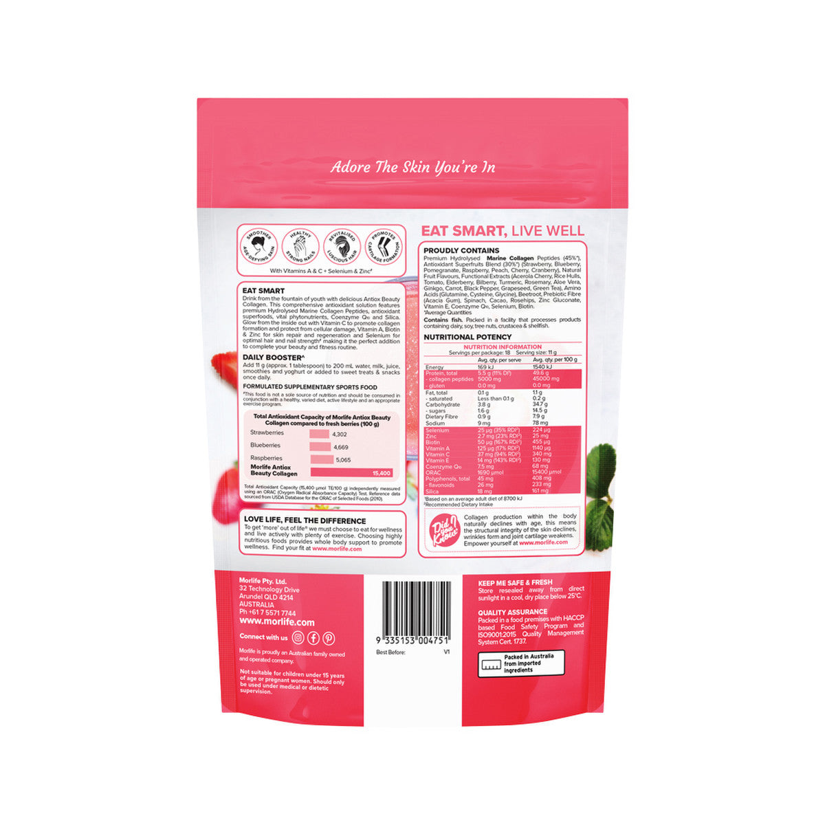 Morlife Antiox Beauty Collagen Berry Delight 200g - Cutprice Online