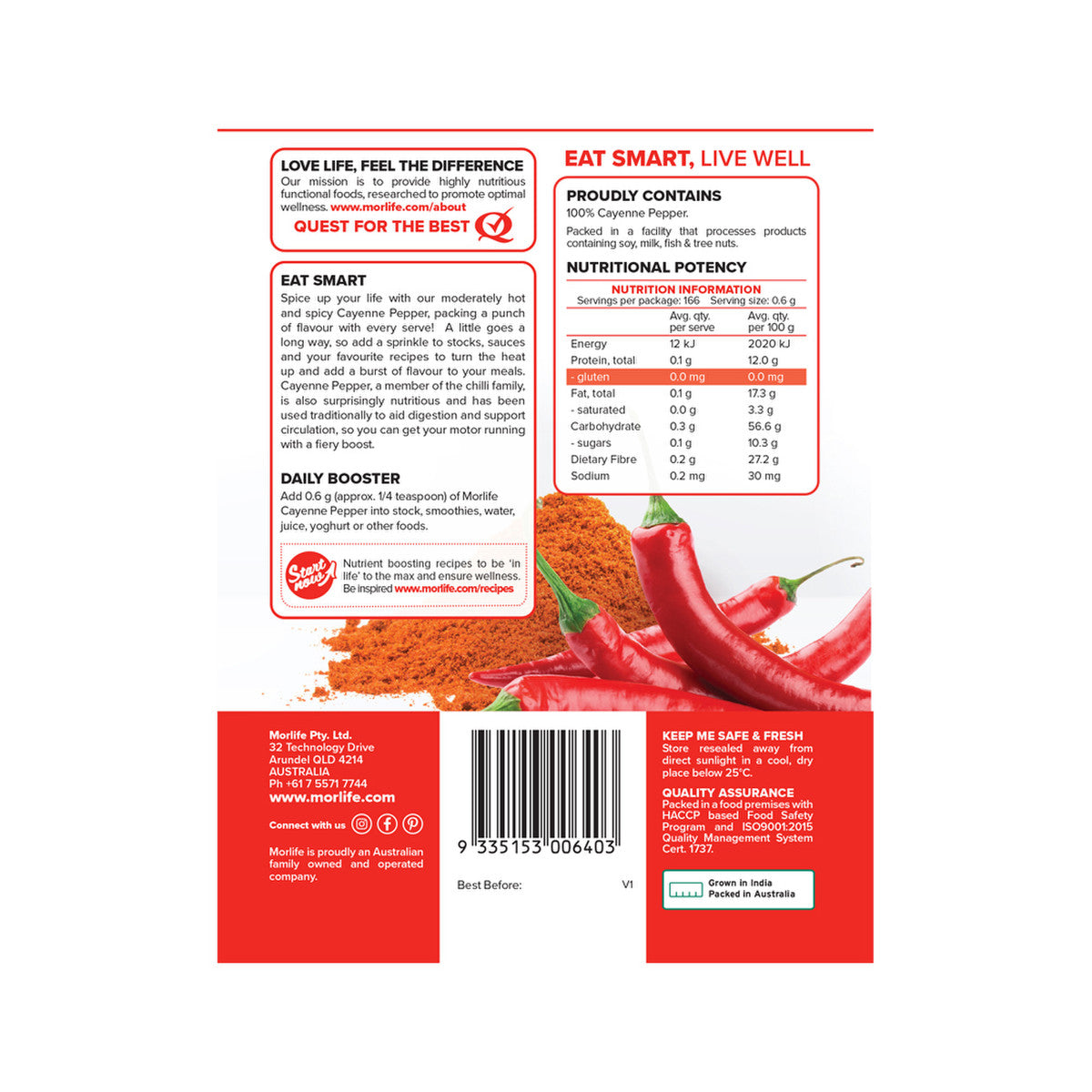Morlife Ground Cayenne Pepper 100g - Cutprice Online