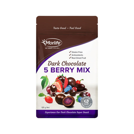 Morlife Dark Chocolate 5 Berry Mix 125g - Cutprice Online