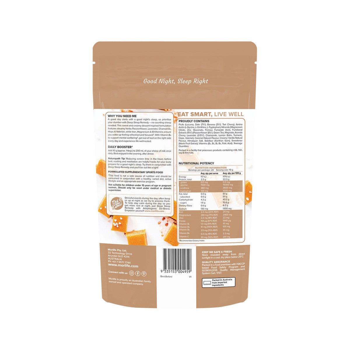 Morlife Deep Sleep Remedy Salted Caramel 200g - Cutprice Online