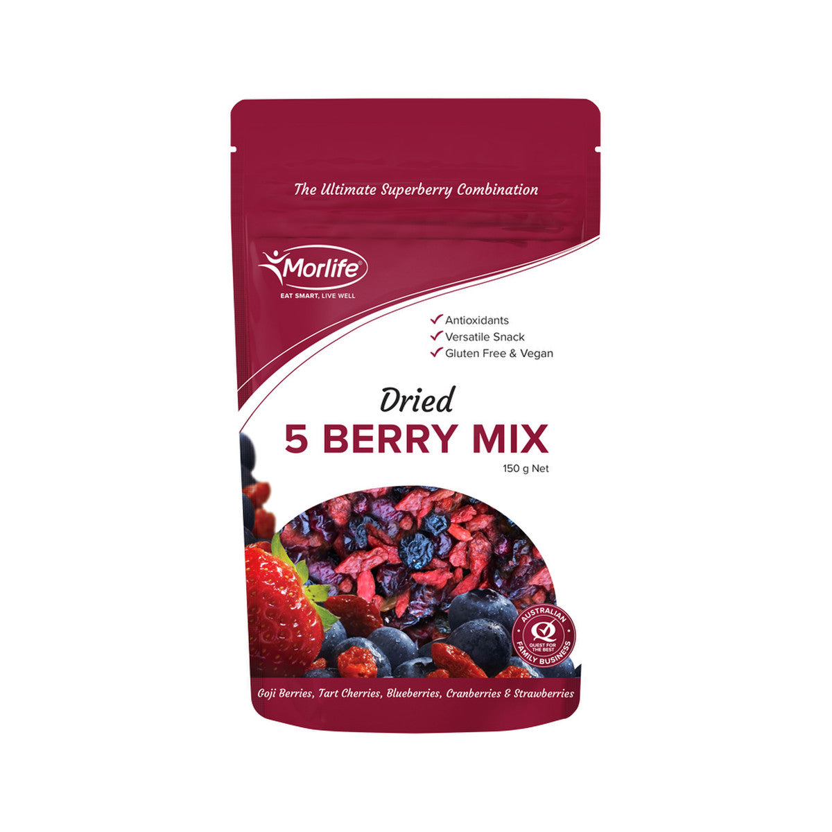 Morlife Dried 5 Berry Mix 150g - Cutprice Online