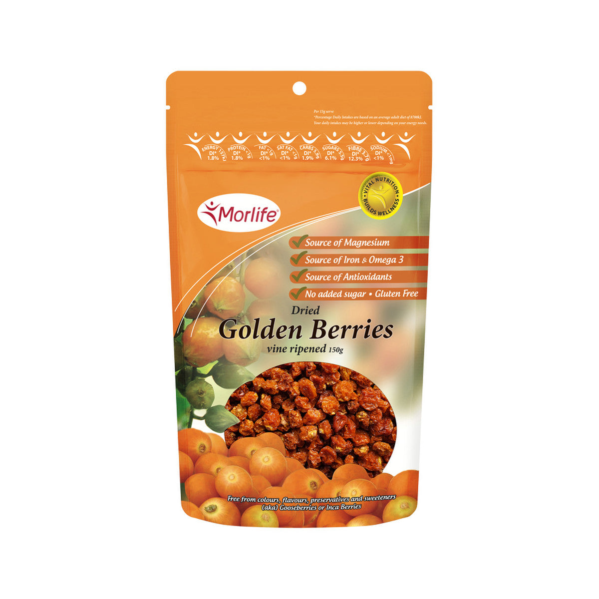 Morlife Dried Golden Berries (Inca Berries) 150g - Cutprice Online