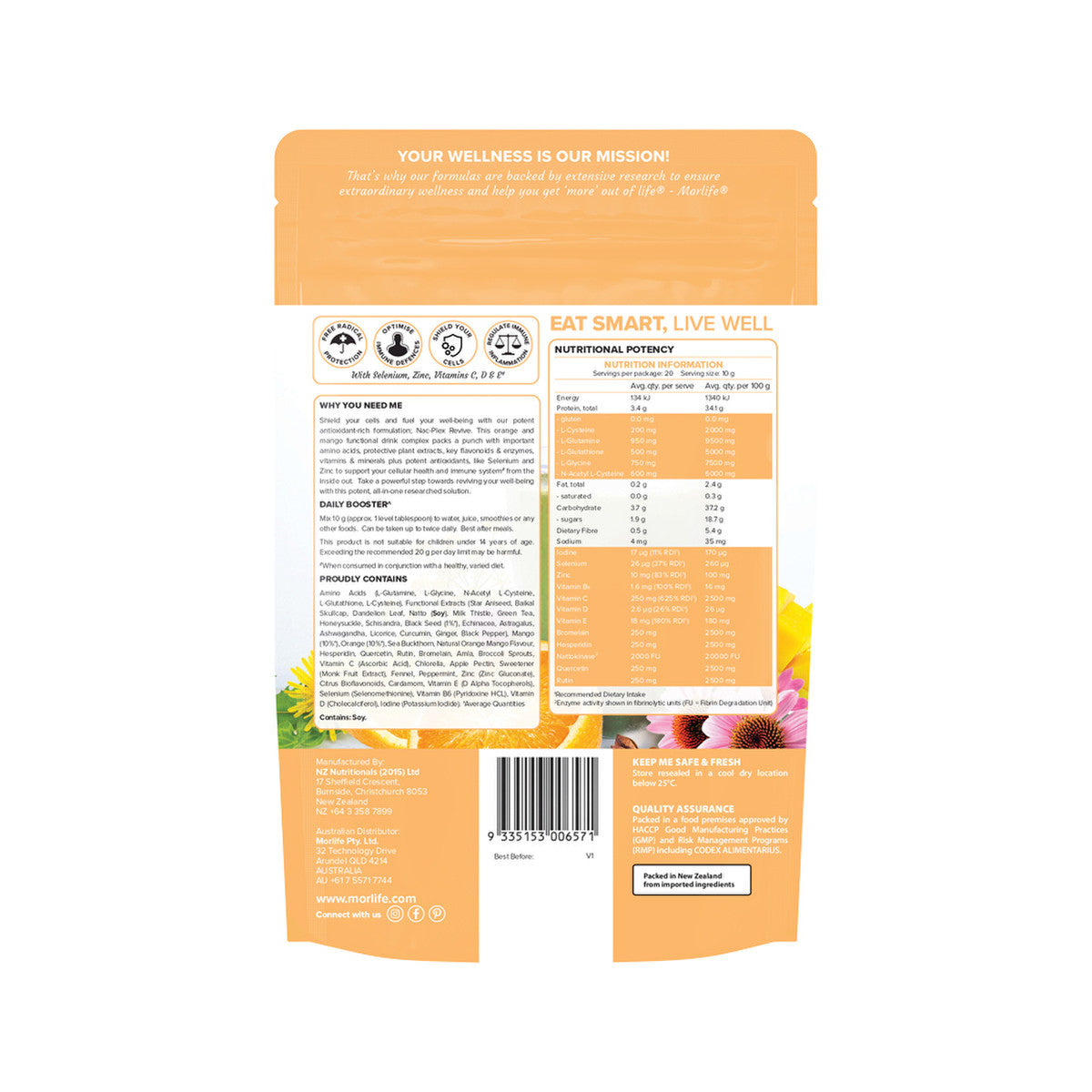 Morlife NAC-Plex Revive 200g - Cutprice Online