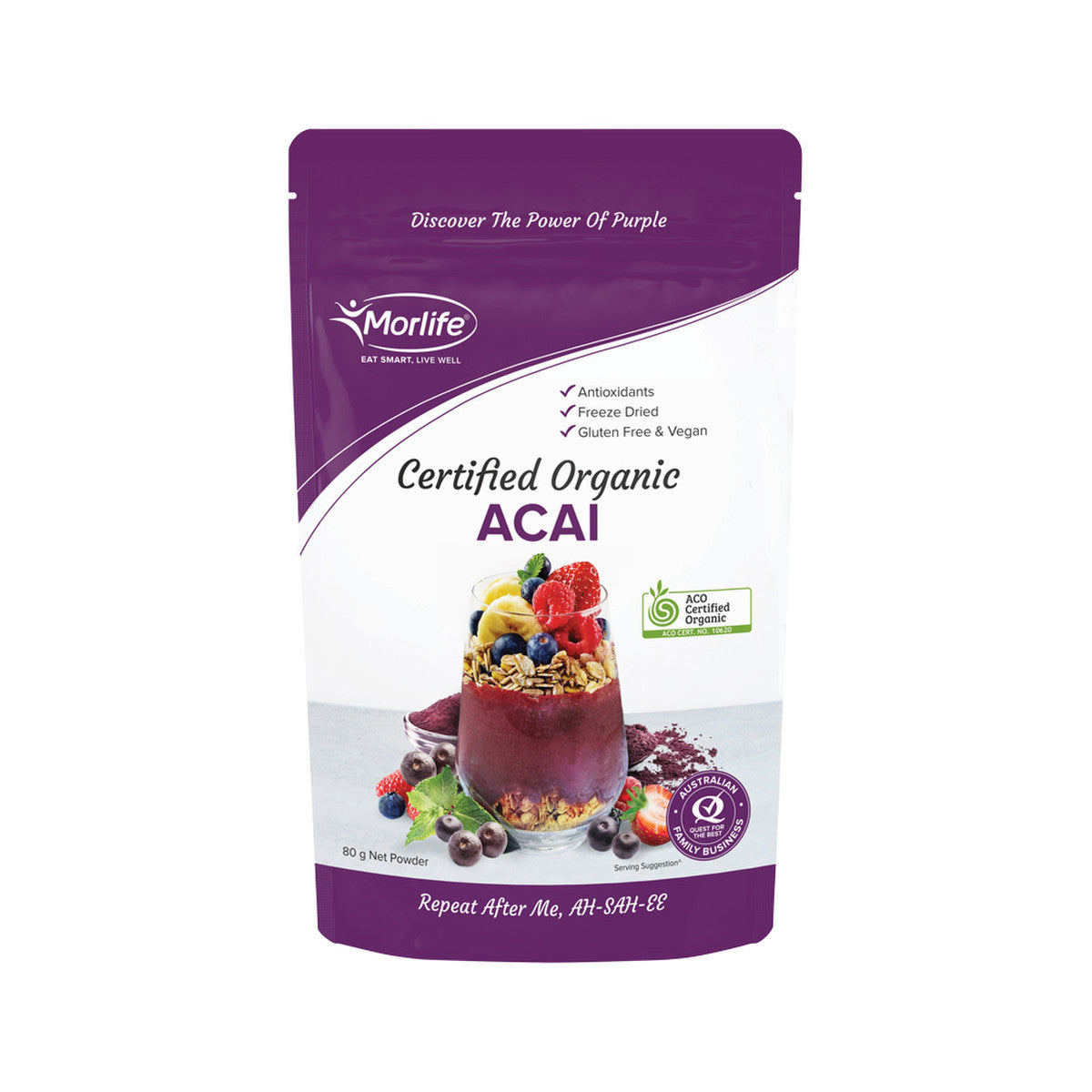 Morlife Organic Acai Powder 80g - Cutprice Online
