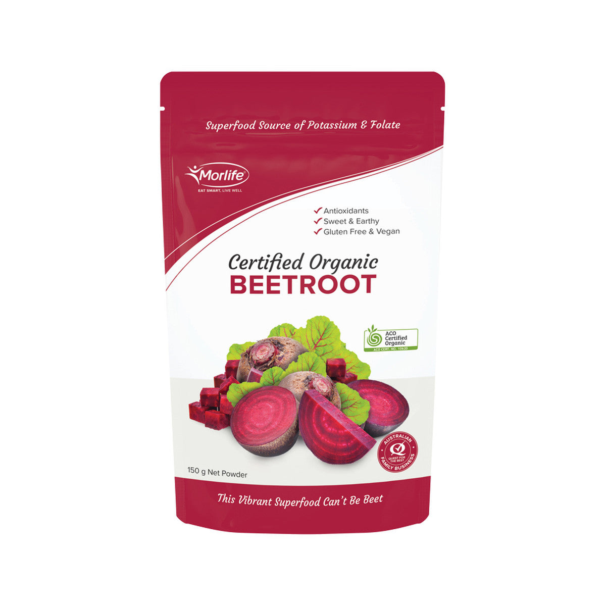 Morlife Organic Beetroot Powder 150g - Cutprice Online