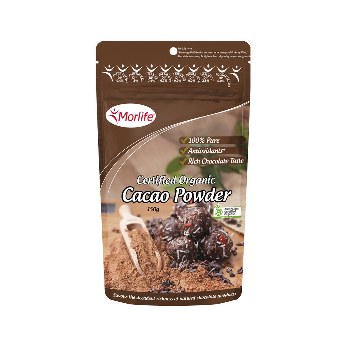 Morlife Organic Cacao Powder 150g - Cutprice Online