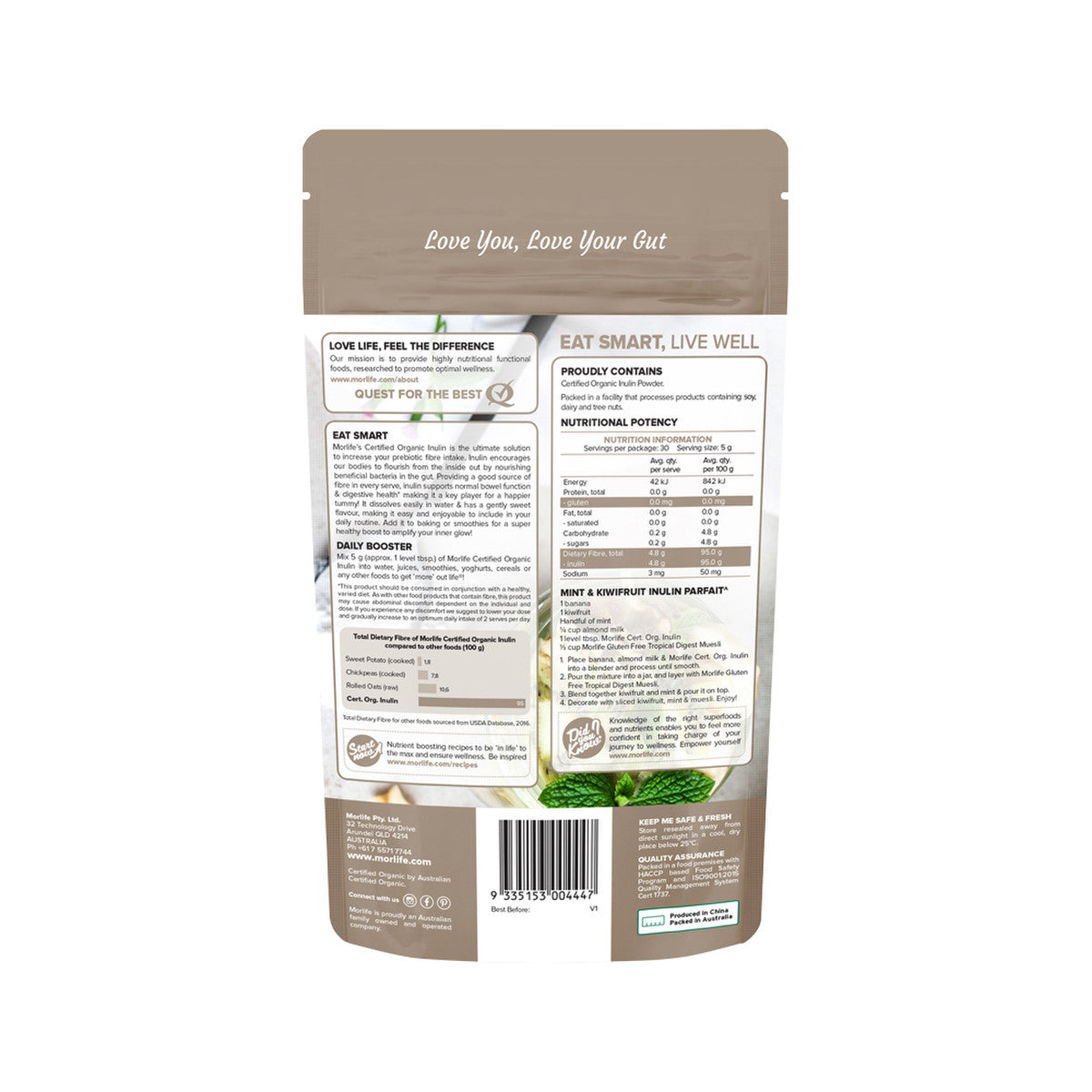 Morlife Organic Inulin Powder 150g - Cutprice Online