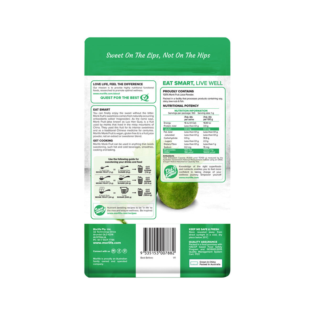 Morlife Organic Monk Fruit 100g - Cutprice Online