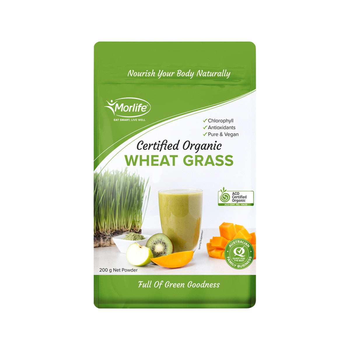 Morlife Organic Wheat Grass 200g - Cutprice Online