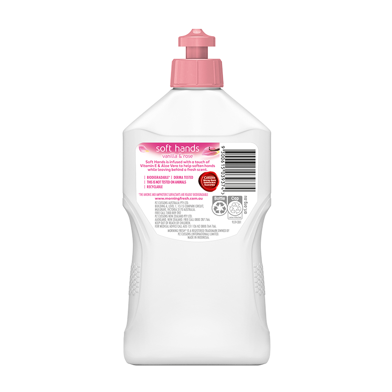 Morning Fresh Dishwashing Liquid Soft Hands Vanilla & Rose 350ml - Cutprice Online