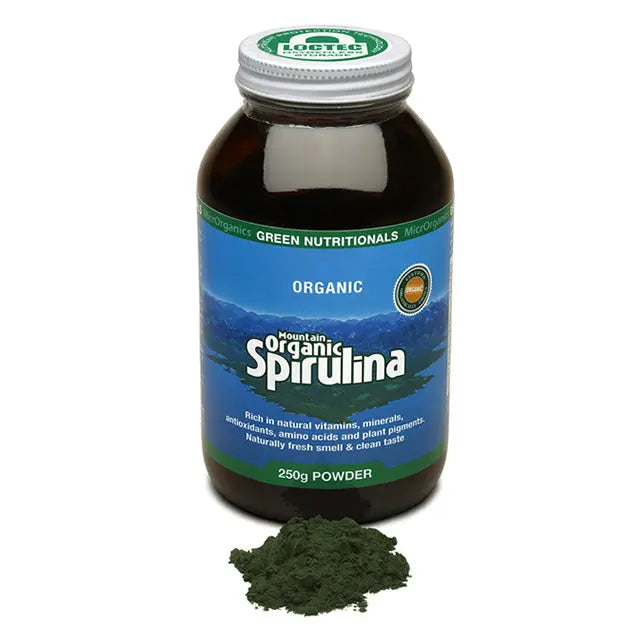 GREEN NUTRITIONALS Mountain Organic Spirulina Powder 250g GREEN NUTRITIONALS