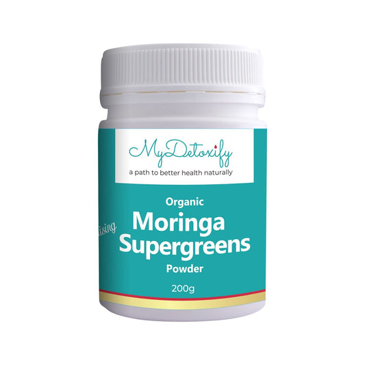 MyDetoxify Organic Moringa Alkalising Supergreens Powder 200g - Cutprice Online