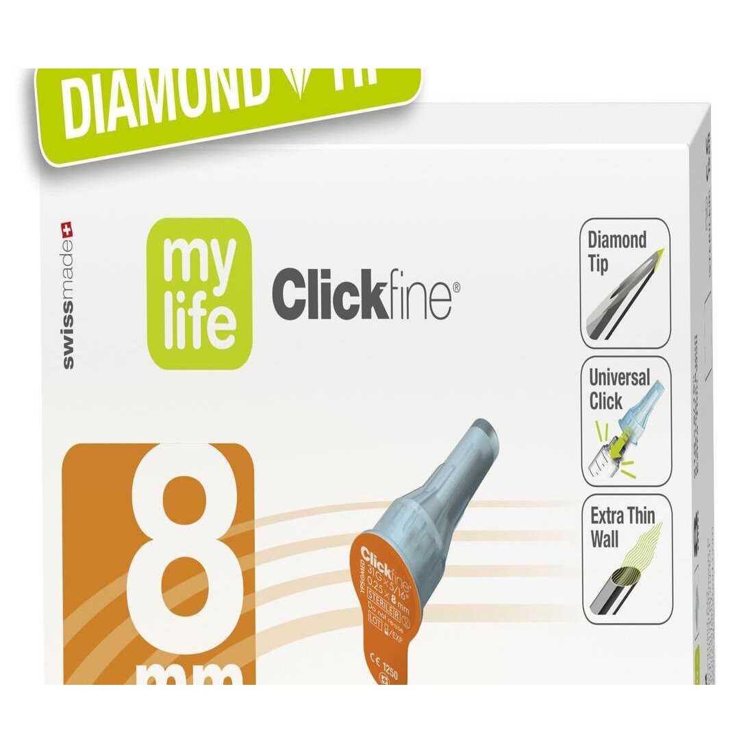 Mylife Clickfine Diamond Pen Needle 31G x 8mm 100PK - Cutprice Online