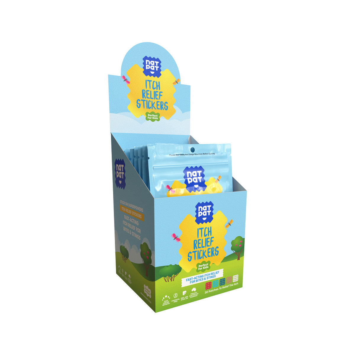 NATPAT Organic Itch Relief Stickers x 30 Pack - Cutprice Online