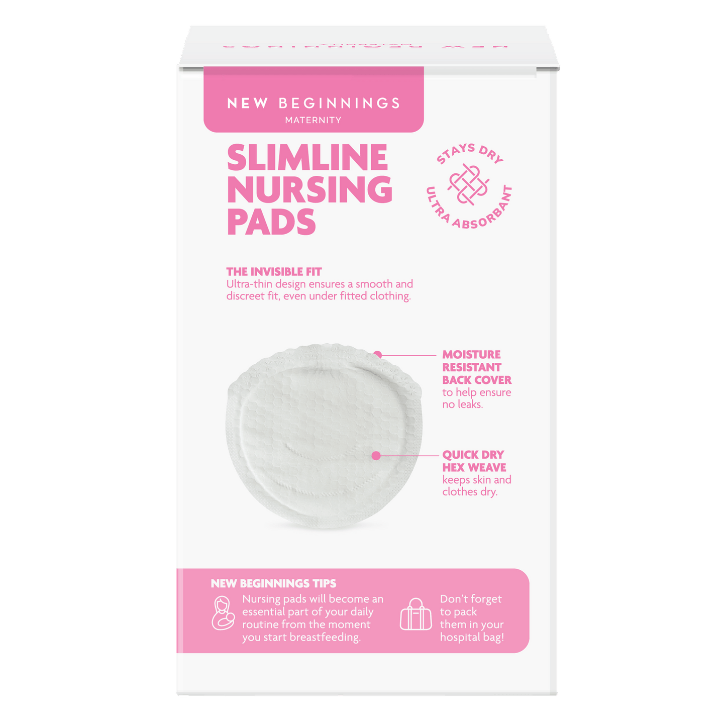 New Beginnings Ultra Thin Bamboo Breast Pads 40s
