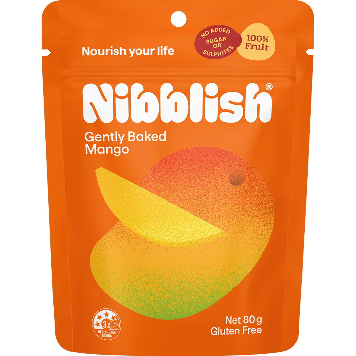 Nibblish Gently Baked Mango 80g