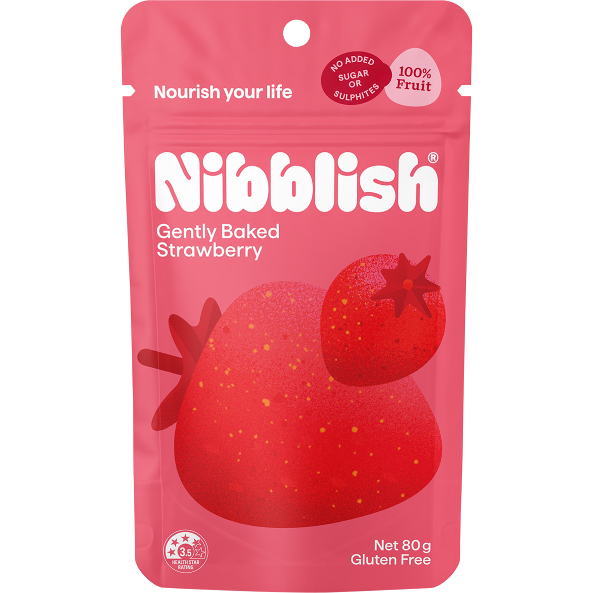 Nibblish Gently Baked Strawberry 80g