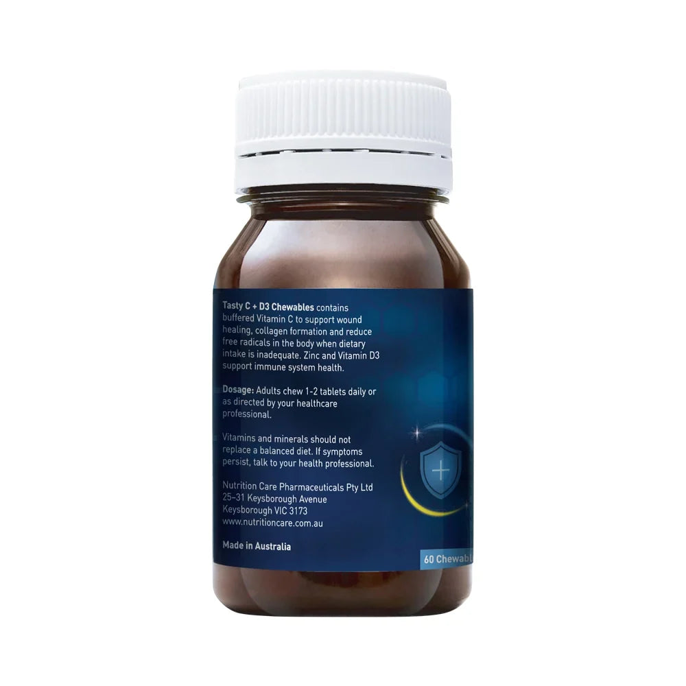NC BY NUTRITION CARE TASTY C + D3 CHEWABLES ORANGE 60T - Cutprice Online