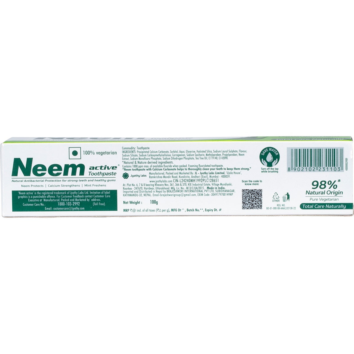 NEEM ACTIVE Toothpaste Neem 100g NEEM