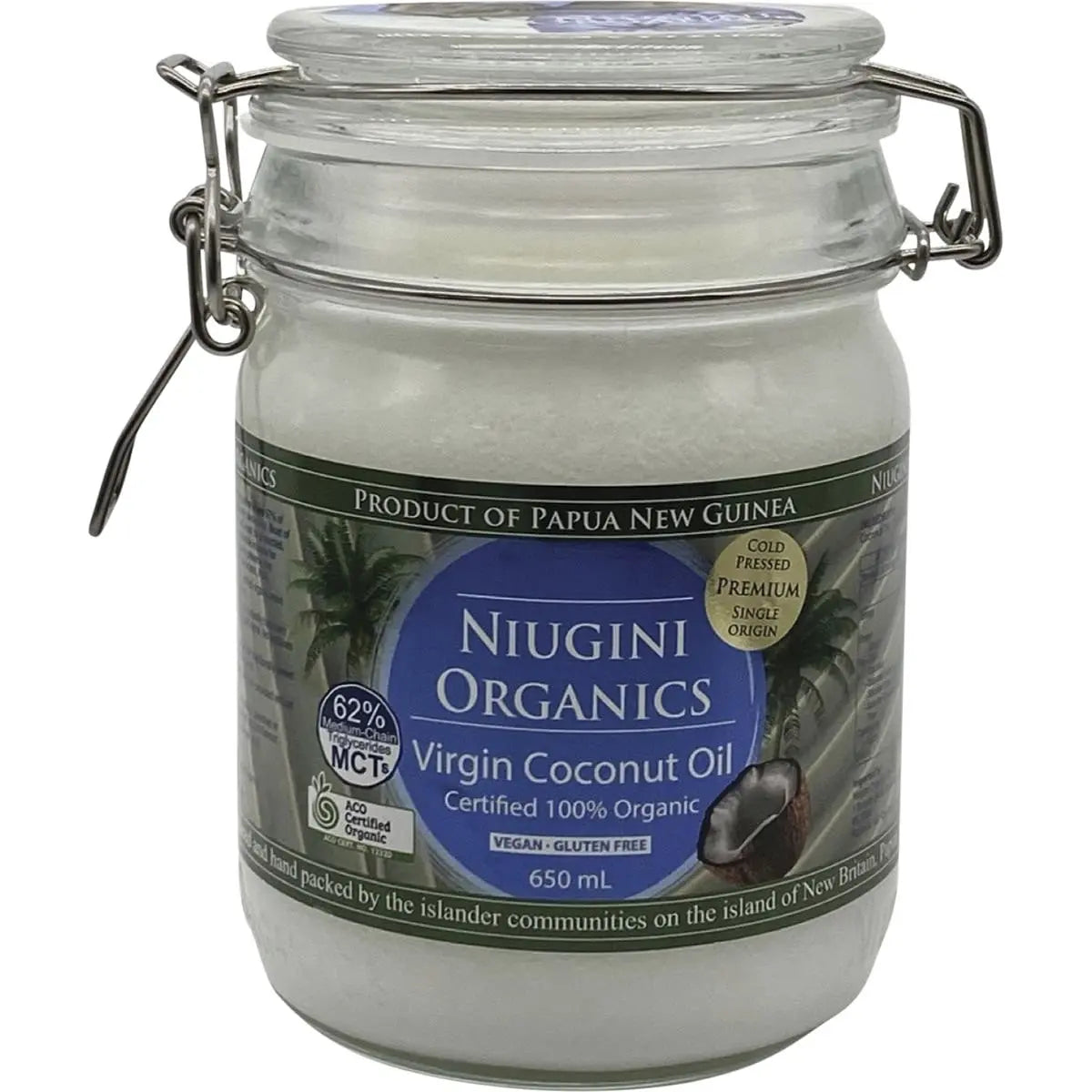 NIUGINI ORGANICS Virgin Coconut Oil 100% Pure 650ml NIUGINI