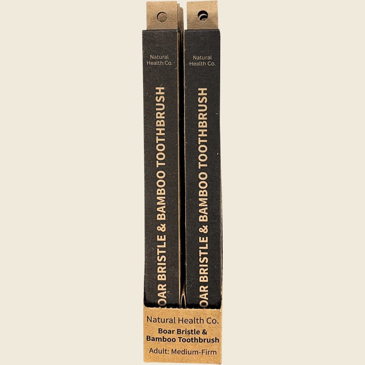 Natural Health Co Boar Bristle & Bamboo Toothbrush Adult Med-Firm 12x1pk
