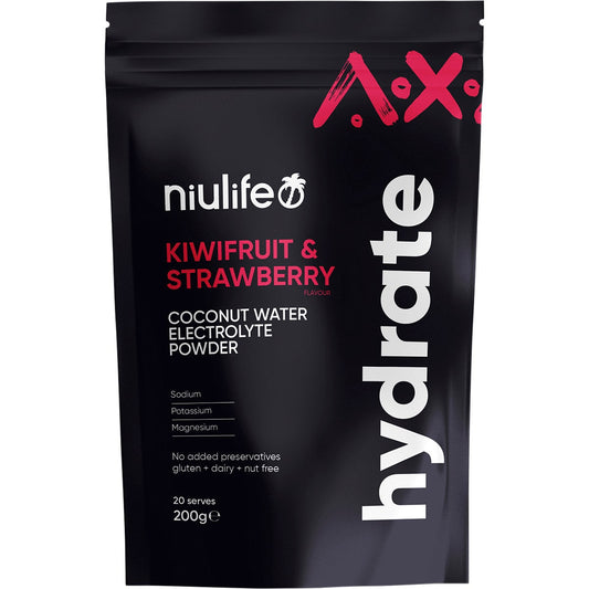 Niulife Hydrate Electrolyte Powder Kiwifruit & Strawberry 200g - Cutprice Online