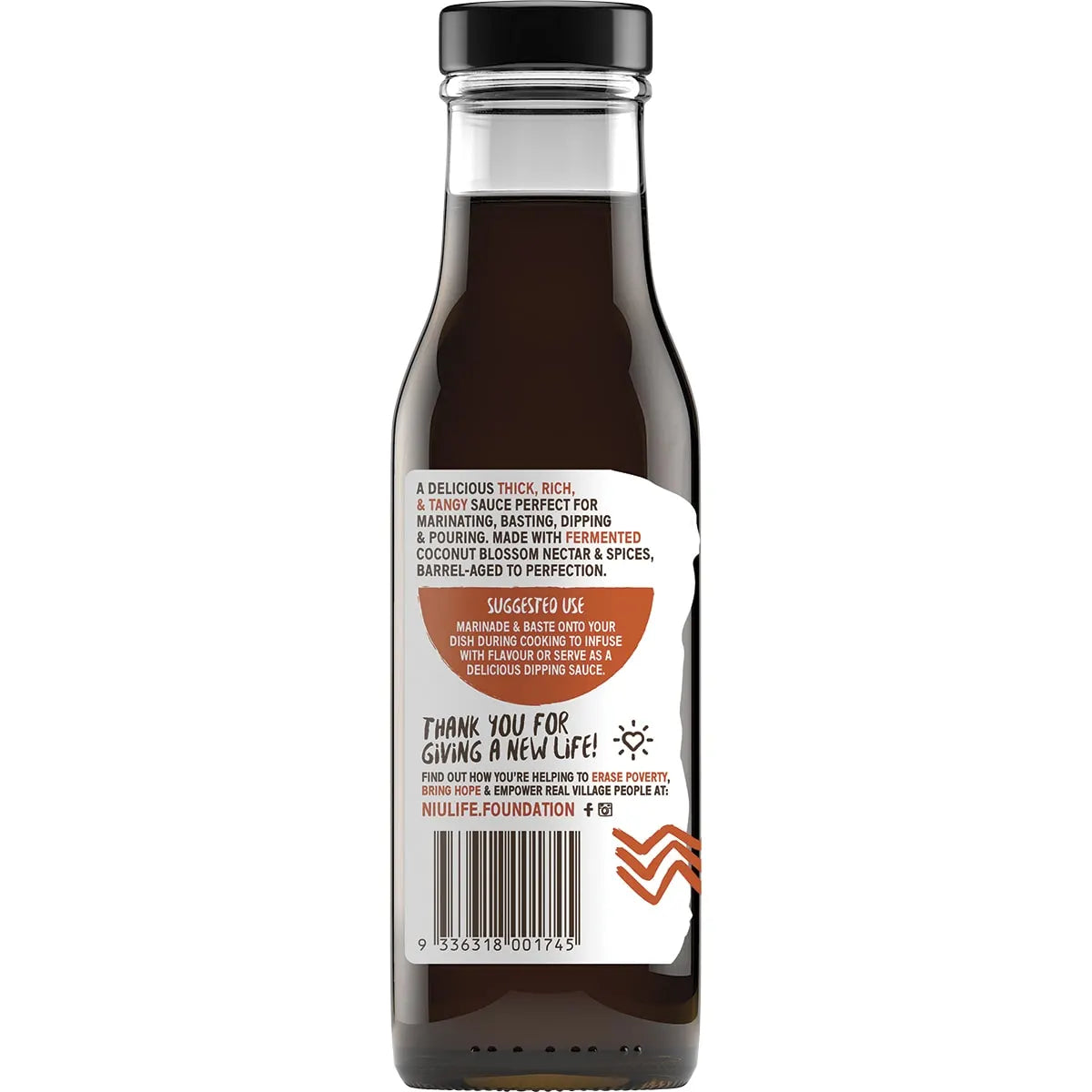 NIULIFE Organic Coconut Amino Sauce Extra Thick BBQ 250ml - Cutprice Online