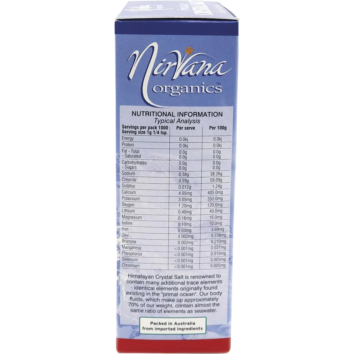 NIRVANA Himalayan Salt Granules 1kg NIRVANA