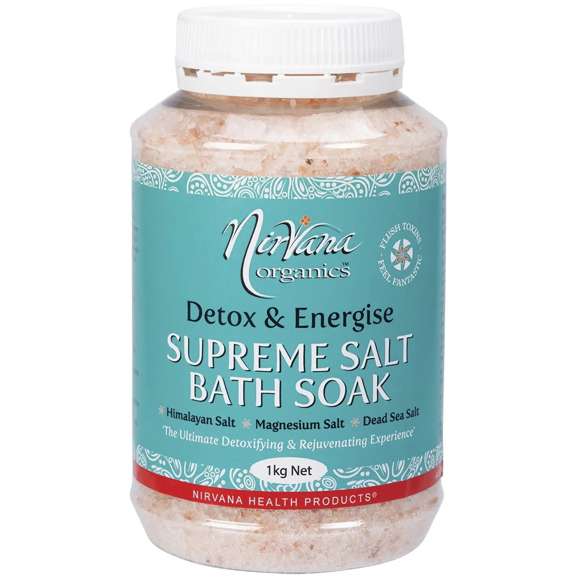 NIRVANA ORGANICS Himalayan Crystal Salt Detox Supreme Bath Soak 1kg - Cutprice Online