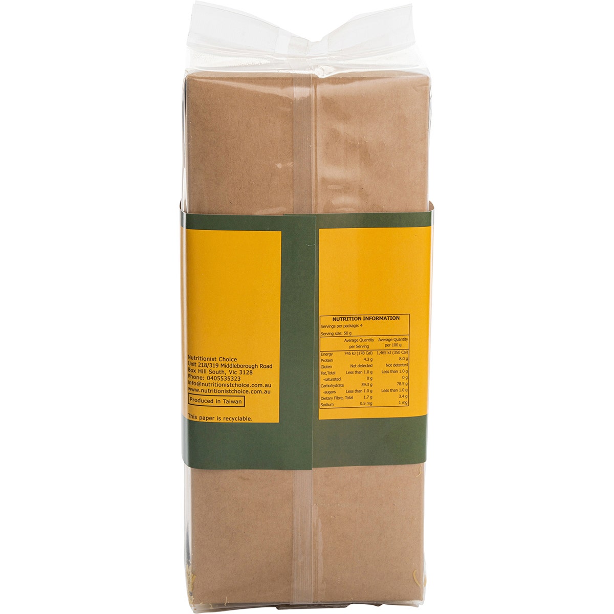 NUTRITIONIST CHOICE Rice Noodles Pumpkin & Brown 200g - Cutprice Online