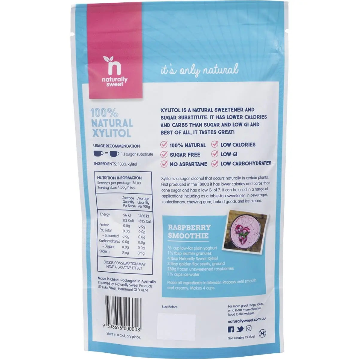 NATURALLY SWEET Xylitol 225g NATURALLY SWEET