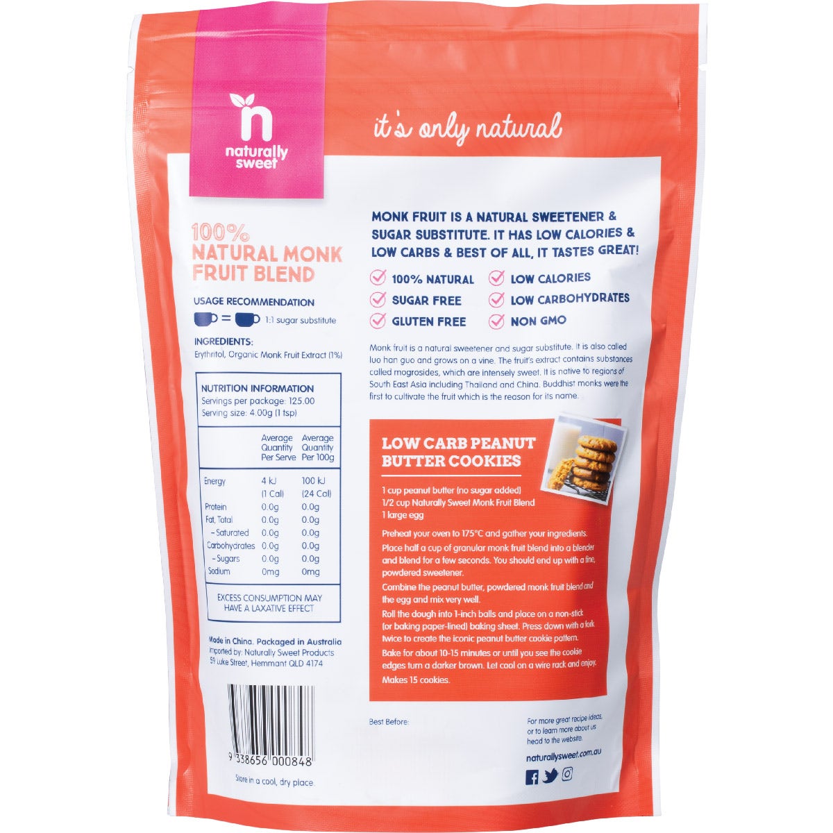Naturally Sweet Monk Fruit Blend 500g - Cutprice Online