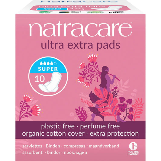 NATRACARE Ultra Extra Pads Super (Wings) 10pk - Cutprice Online