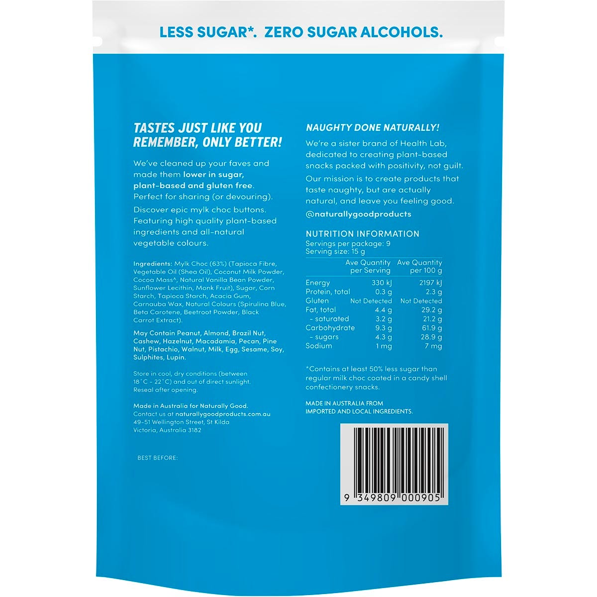 NATURALLY GOOD Original Mylk Partyz 35% less sugar 6x135g - Cutprice Online