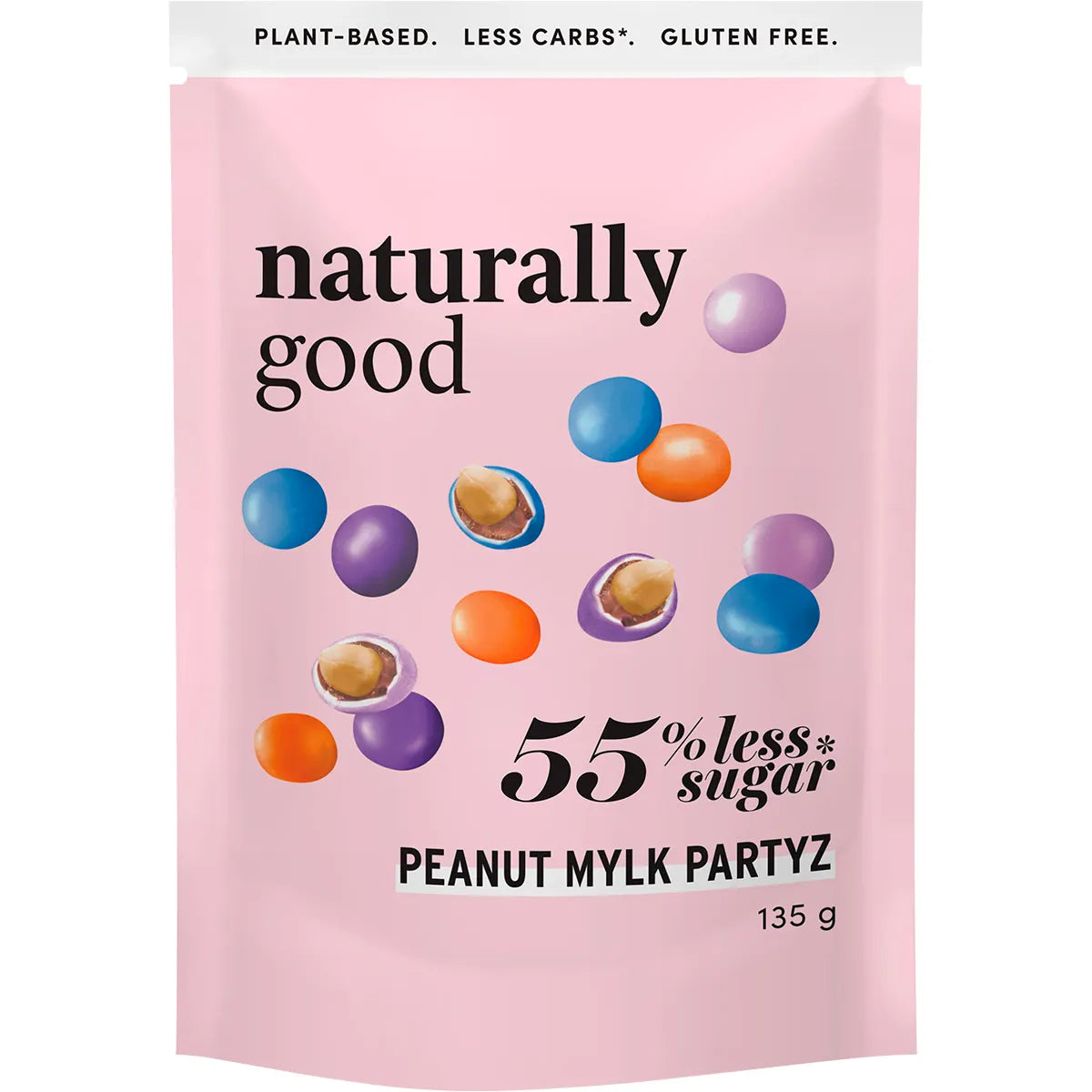 NATURALLY GOOD Peanut Mylk Partyz 55% less sugar 6x135g - Cutprice Online